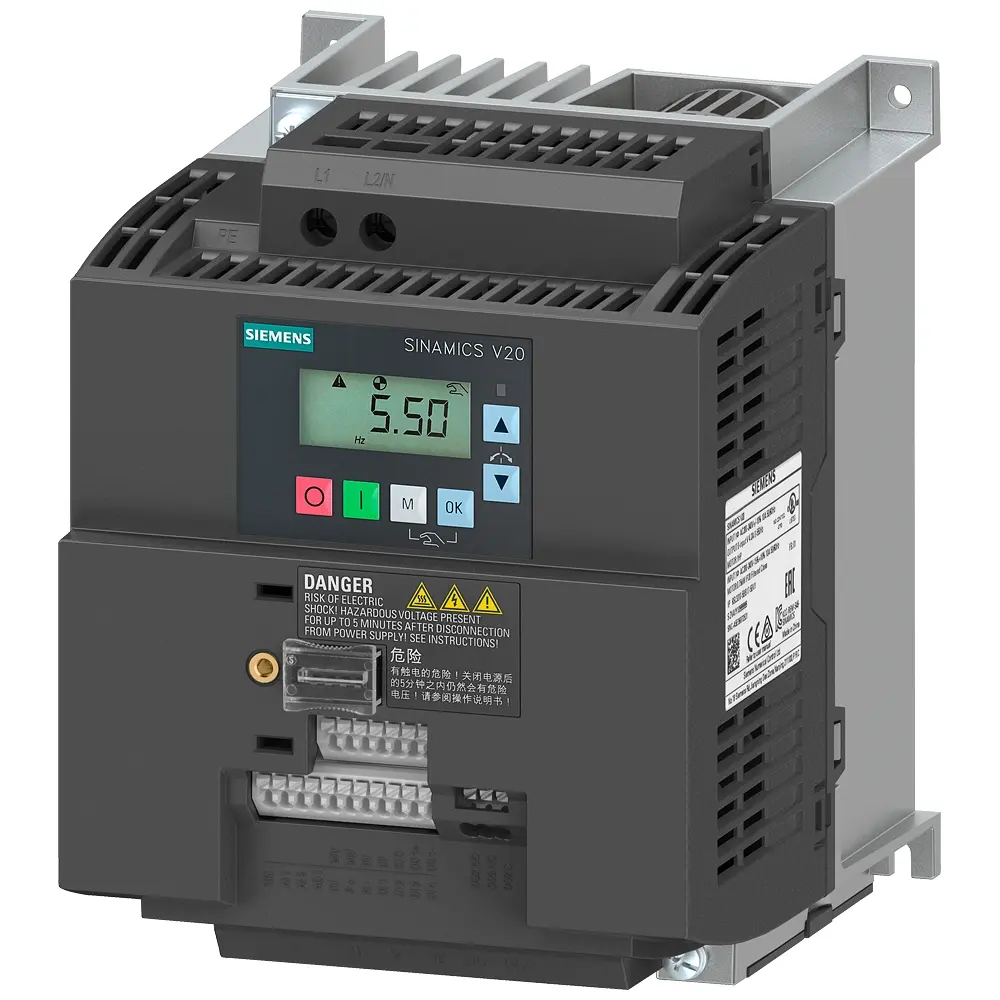 Frequency converter SINAMICS V20, 1AC 230V 2,2kW Unfilter (6SL3210-5BB22-2UV1)